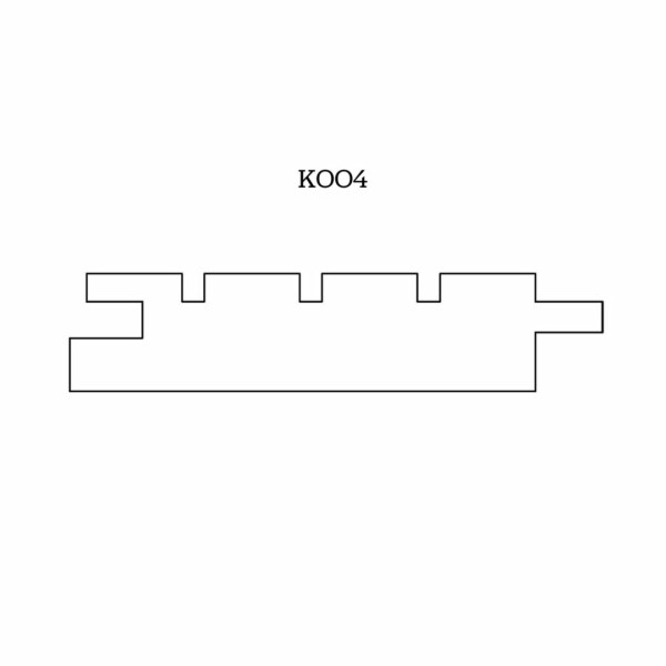 The KOO4 panel profile gives the space a modern rim-like look thanks to the three valeures. This profile adds depth and texture, creating a dynamic and clean look to the space. Designed by Kari Lappalainen, KOO4 offers a stylish and timeless solution for a variety of interiors.