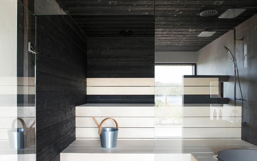 STRUKTUURI sauna panel black